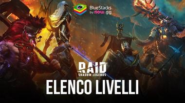 RAID: Shadow Legends – Elenco dei livelli per i migliori campioni